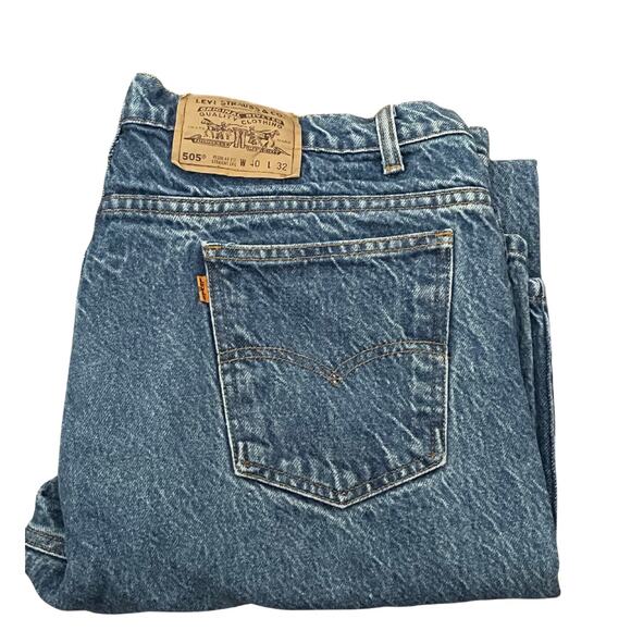 Vintage 90s Men's Orange Tab Levi's 505 Made in USA Jeans Size 32x30